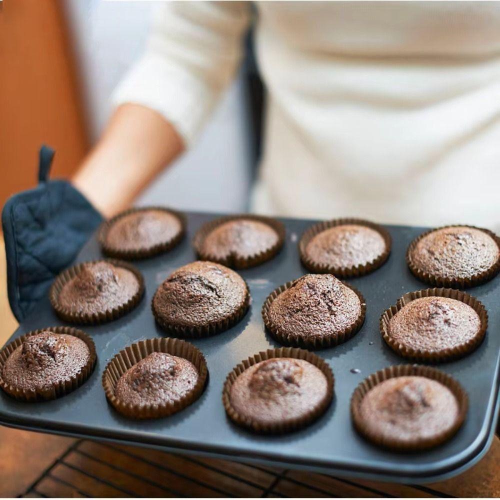 Non-Stick Cheesecake Pan 12/6 Grid Cupcake Mold Household Muffin Pan  Egg Tart
