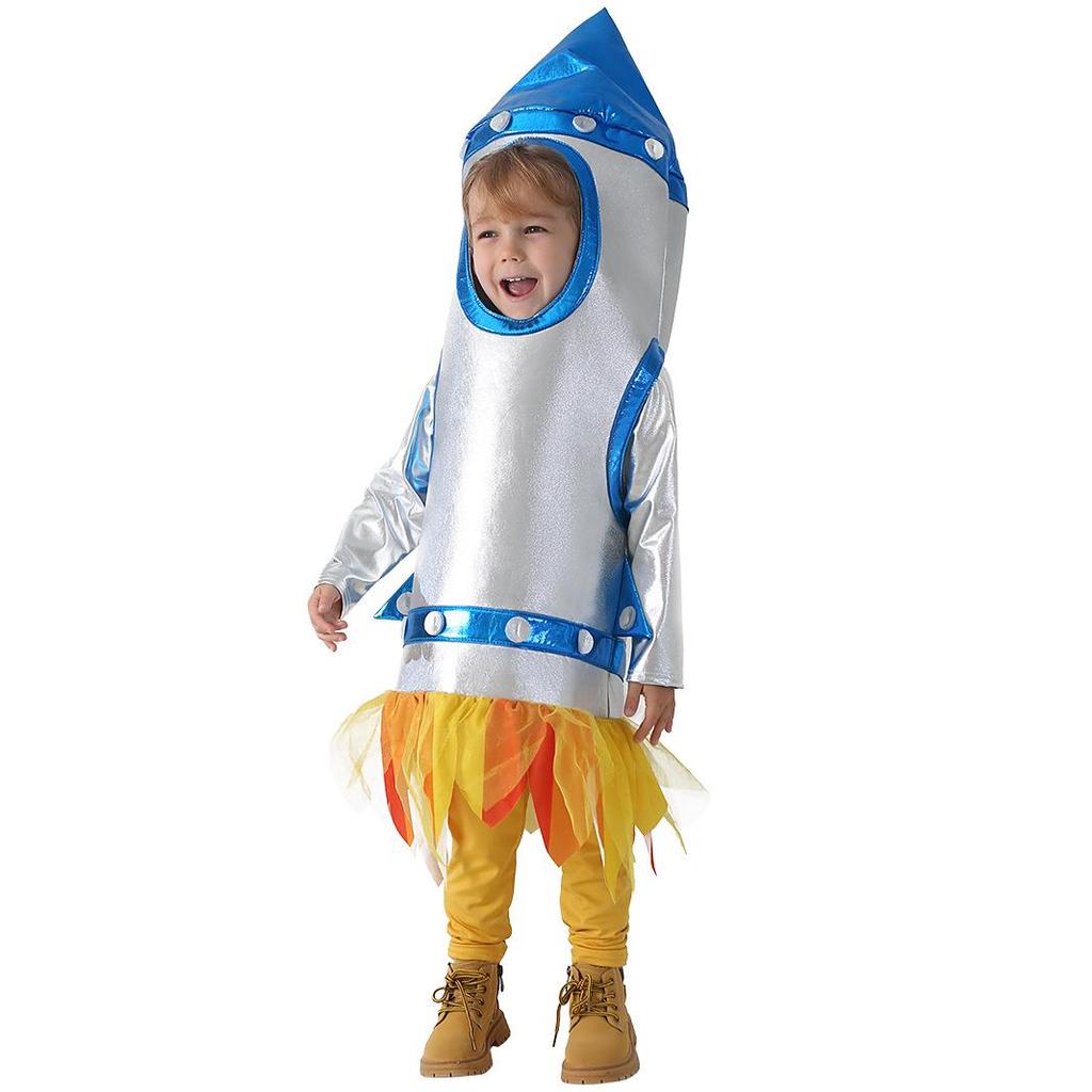 Kids' Astronaut Rocket Space Suit Costume for Sports Day and Performances