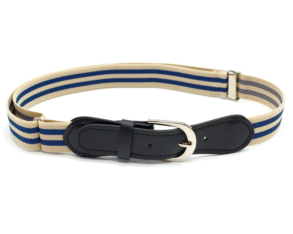 Casual Striped Children'S Belt, Male And Female Baby Belt, Elastic Belt, Primary School Boy Belt Military Training