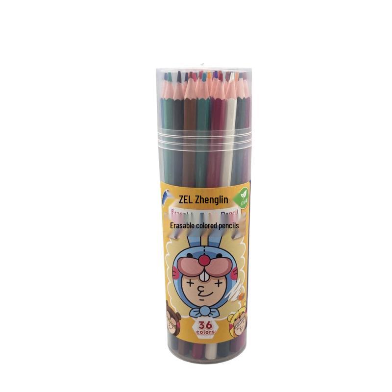 Erasable Oil-Based Colored Pencils, 48 Vibrant Colors, Set of 12 - Ideal for Students and Children in Art Projects
