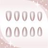 Medium Almond Press On Nail 30 Pieces Set Cats Eye Design in Autumn Stick on Nail Acrylic False Nail Manicures Ornament