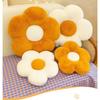 Living Room Sofa Plush Cushion Sunflower Car Cushion Home Decoration Flower Ornaments PP Cotton Filled Soft Three-dimensional Flower Shaped Pillow