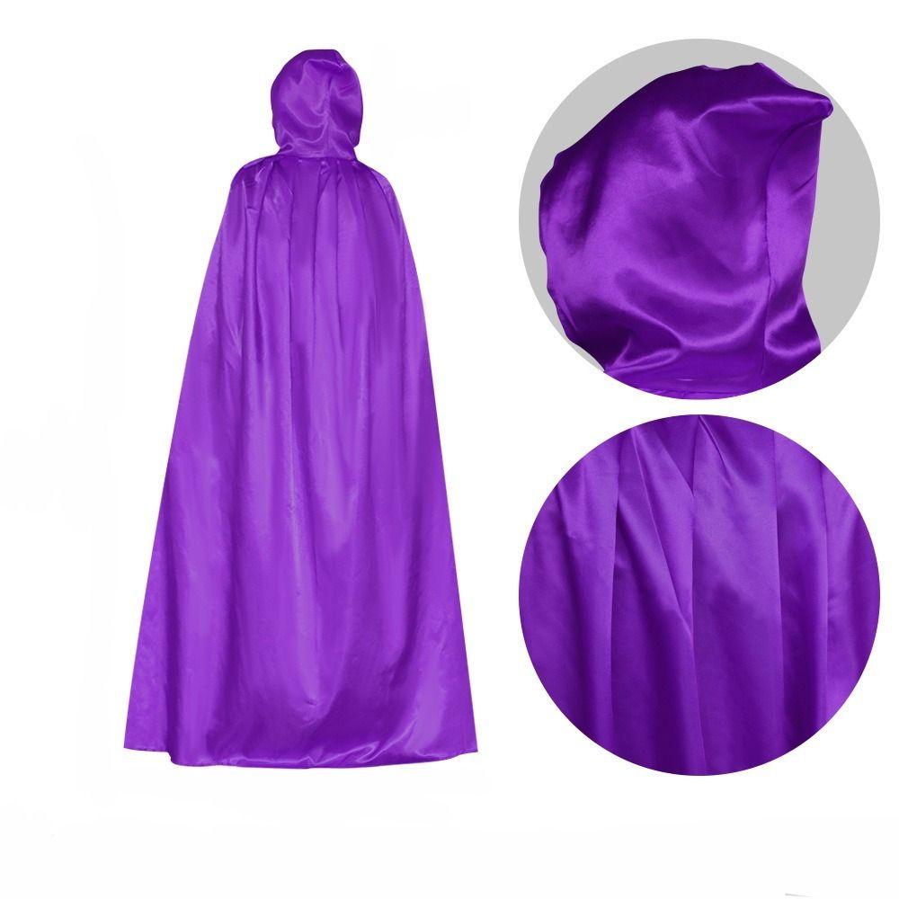 Solid Color Halloween Cloak with Big Hat Costume Cosplay Cape Fashion Witch's Cloak  Adult