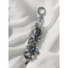 SIMILLENT SPANGLE RABBITS FOOT KEYRING_SILVER