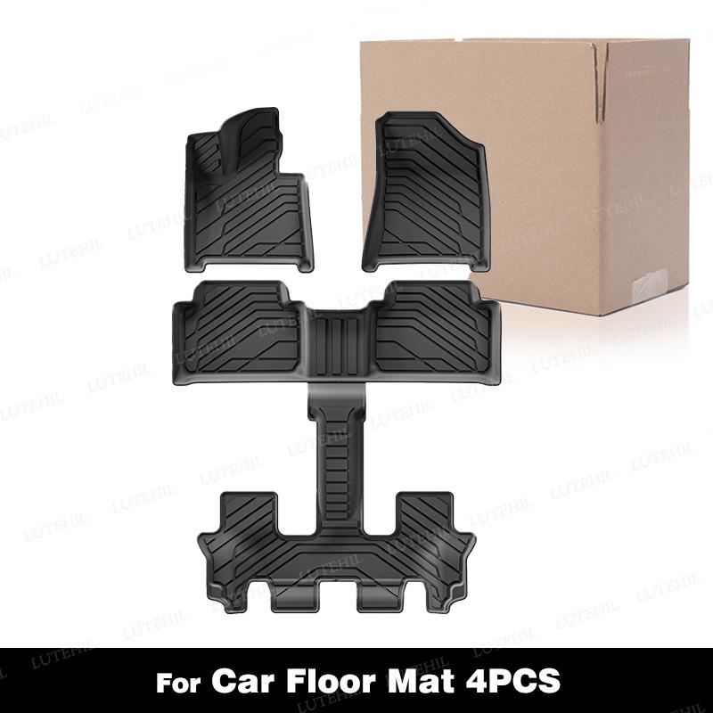 For Hyundai Santa Fe(Fuel) 2025-on All-Weather TPE Floor Mat Trunk Mat Carpet Cover Automotive Interior Accessories