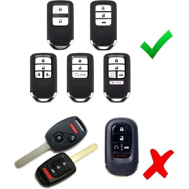 Black/Red Carbon Pattern Hard Key Cover For Honda Accord Civic CR-V HR-V Odyssey