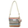 Niche dopamine color woven bag women's new versatile messenger bag vacation beach bucket bag