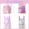 Unicorn Pu Mini Backpack For Women With Lock Closure And Glitter Pattern