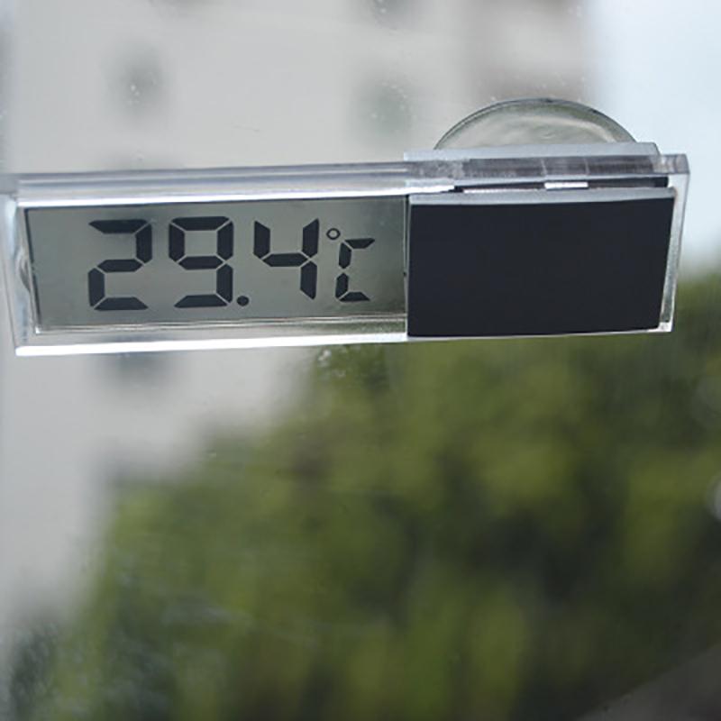 Mini Orologio Elettronico Digitale per Auto Universale Alta Qualità Trasparente Display LCD Orologio con Ventosa Accessori Interni Auto