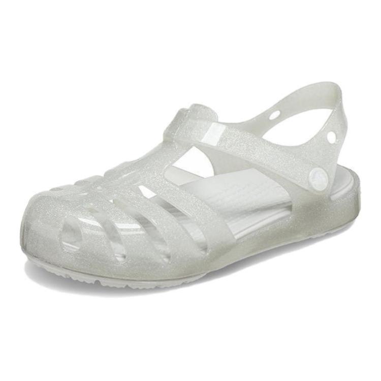 (GS) Crocs Isabella Glitter Sandals White Kids 208444-0IC EU 25-26