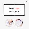 16:9 Portable Projector Screen Simple Projector Curtain 60/72/84/100/120 Inch Hd Display Screen For Home Cinema Theater Movie