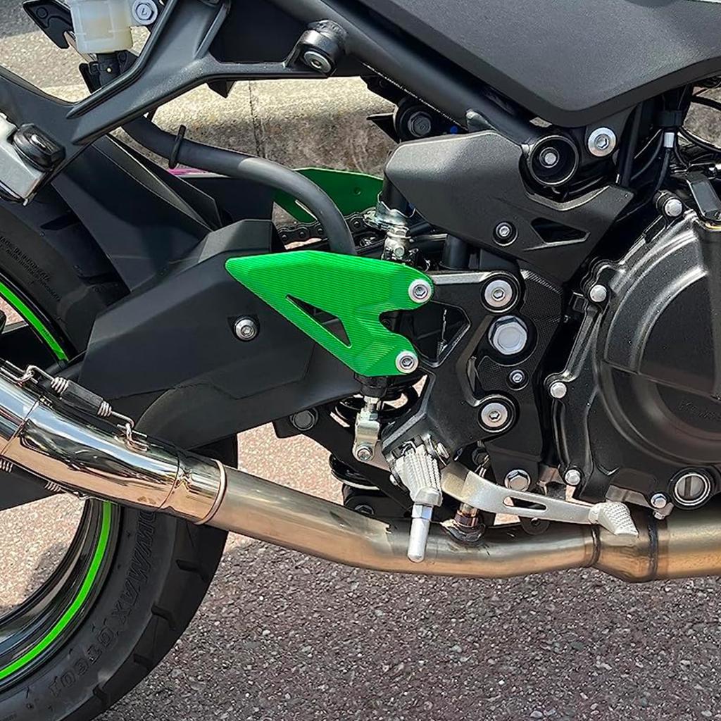 Hruizq Ayak Pegi Topuk Plakası Koruyucuları Kawasaki Ninja 400 Z400 için (2018-2023), Ninja 250 Z250 (2019-2023), Z e-1 Ninja e-1 (2024) (Yeşil)