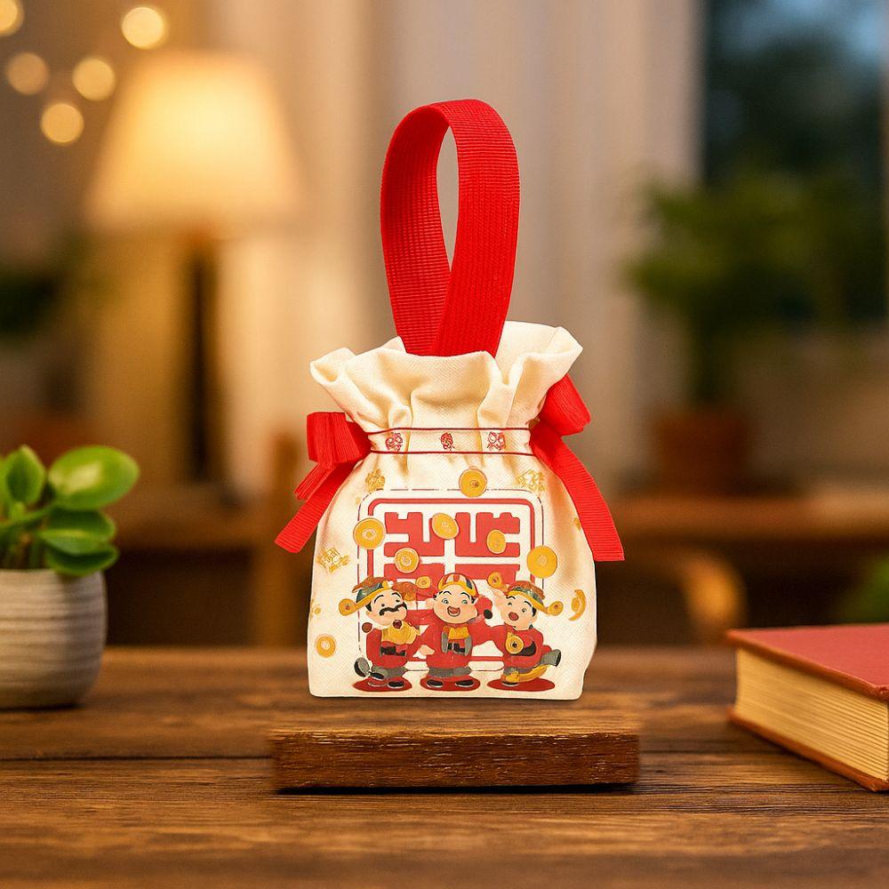 Chinese Style Horse Year Handbag Bag Cartoon Wedding Candy Bag Drawstring Bag  Gift Packaging