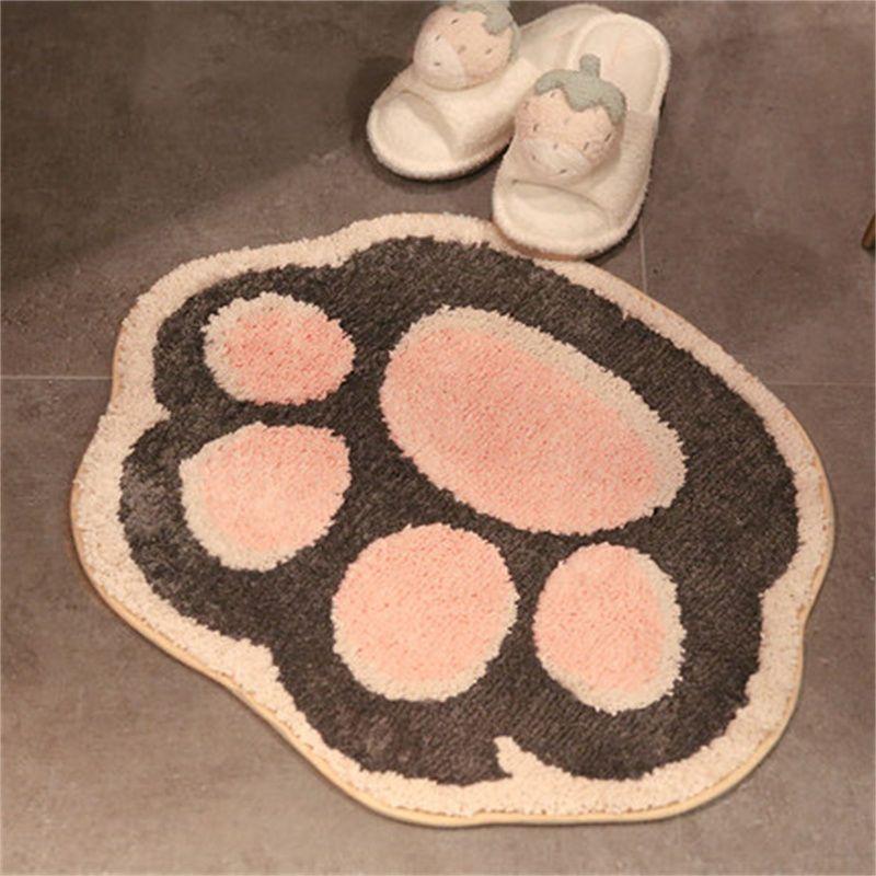 Bathroom Anti-slip Doormat Door Mat Bedroom Meow Paw Doorway Foot Mat Carpet Absorbent Mat Bathroom Home Decoration