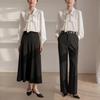 Women's Professional Chiffon Bow Shirt - Long Sleeve White Formal Top for Workplace and Interview