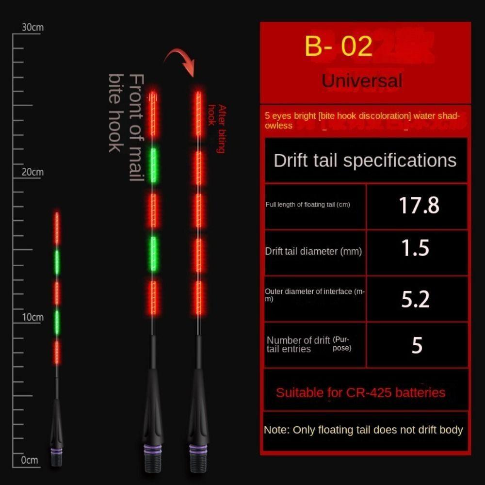 1pc Ultra Sensitive LED Fishing Smart Float Top Luminous Night Fishing Float Top  Night Fishing