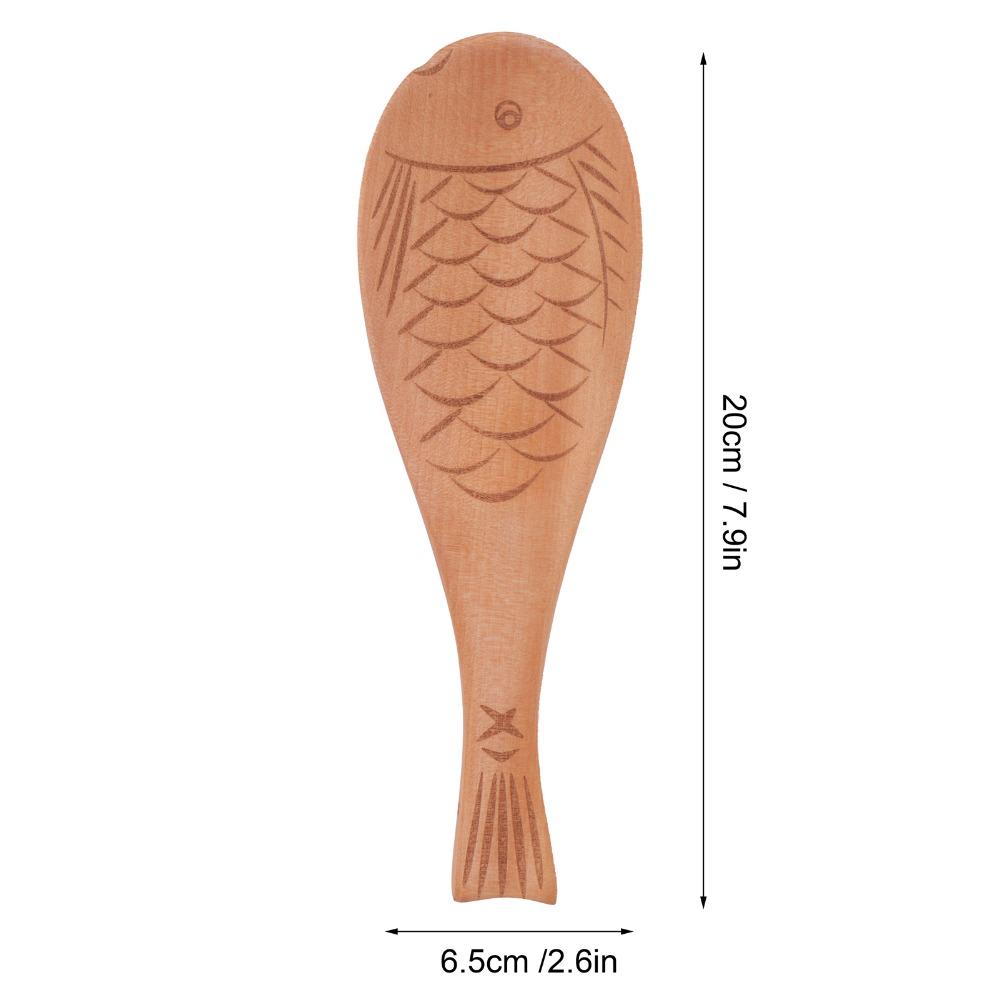 Wooden Rice Spoon Smooth Cooking Spoon Exquisite Food Ladle Dining Time