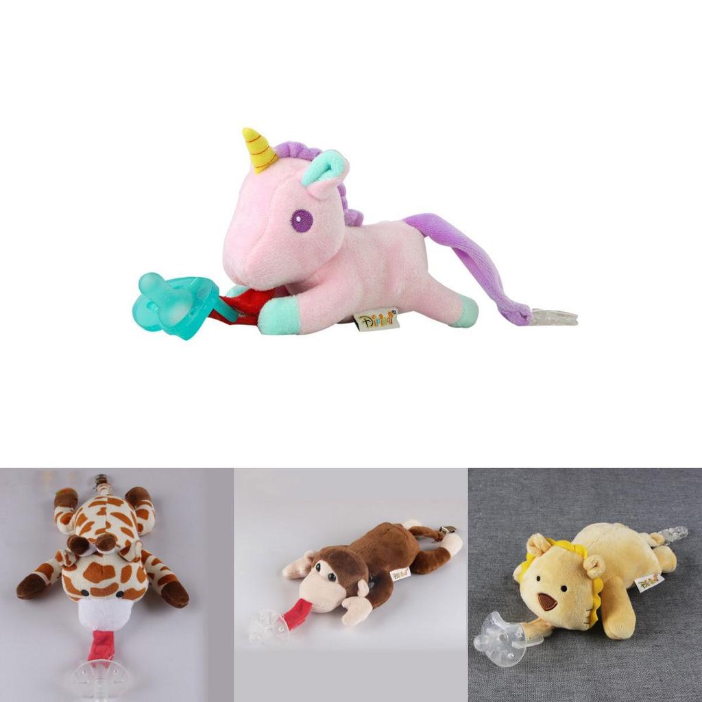Weicher und beruhigender Baby-Einhorn-Schnuller mit abnehmbarem Clip