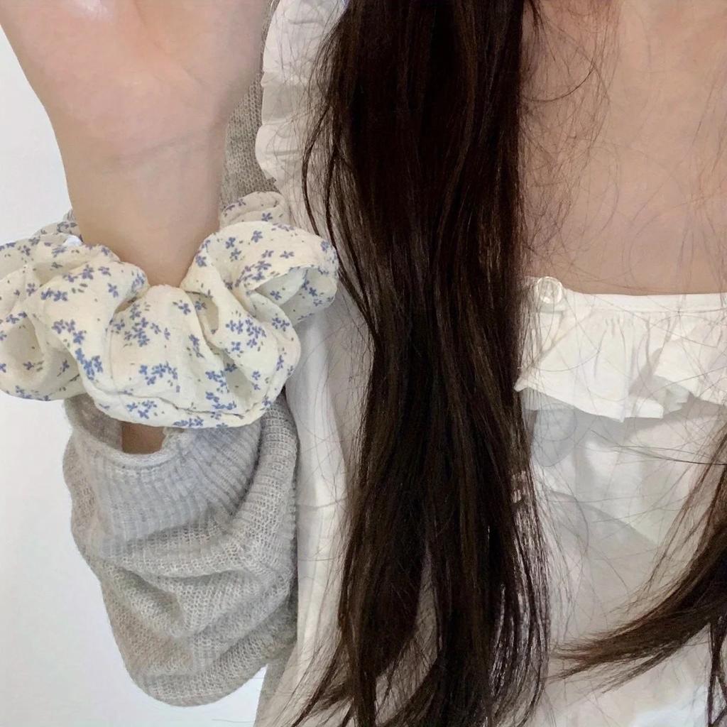 1 ks Sladké Roztomilé Květinové Gumičky pro Ženy Elastické Vlasové Doplňky Elastická Gumička Šňůrka Pokrývka Hlavy Sada Vlasových Doplňků