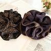 French Retro Leopard Print Large Scrunchie for Women, High-End Lazy Style Ponytail Holder, Hair Accessory