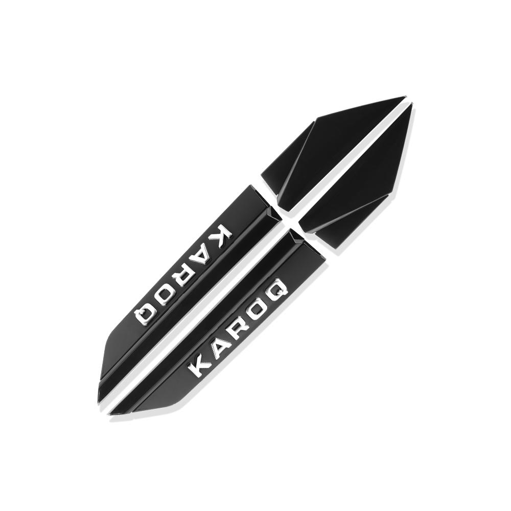 AAABU1 2PCS 3D ABS Kodiaq Karop Kamiq Superb Emblem Car Fender Side Wing Badge Sticker Decoration Car Modification Accessorie For SKODA