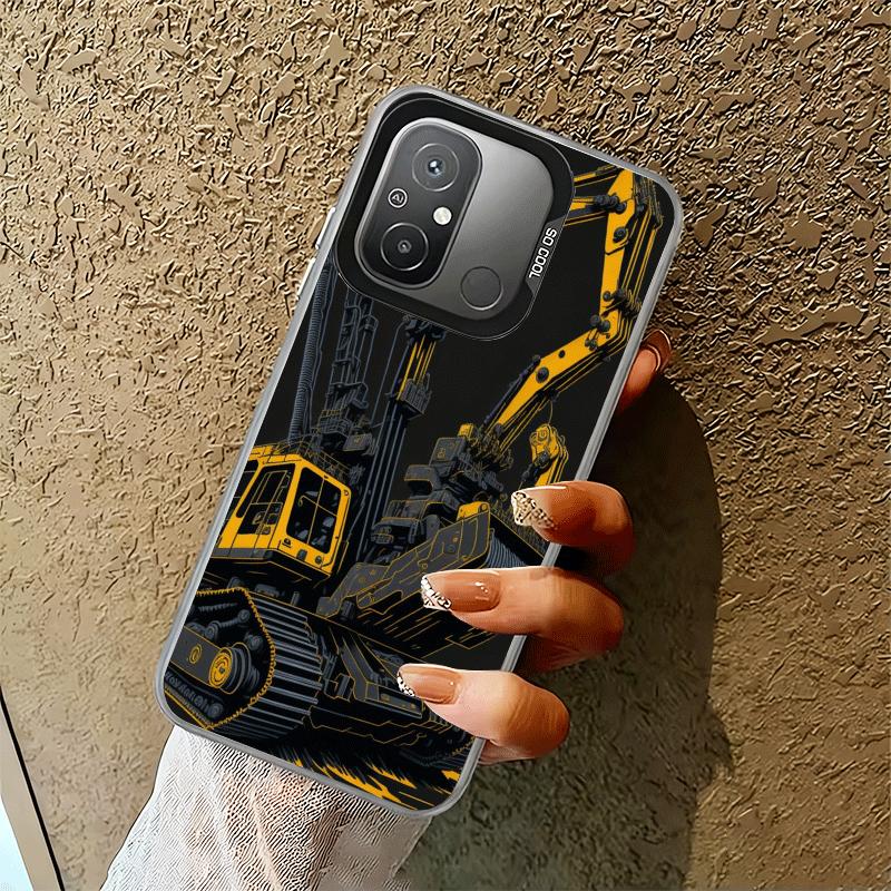

Excavating Machinery Cool Shockproof Phone Case for Xiaomi Poco X7 X6 X5 X3 Pro F7 Ultra M8 Redmi 15C 15 14C 13C 12C 10C 13 12 1 Xiaomi Poco X3