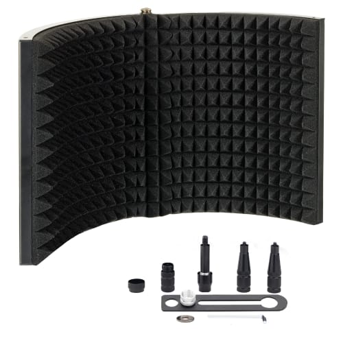 This Foldable, Reflective Filter Microphone Shield Is Made with High-performance Sound-absorbing and Sound-proofing Materials. It's Lightweight and Po
