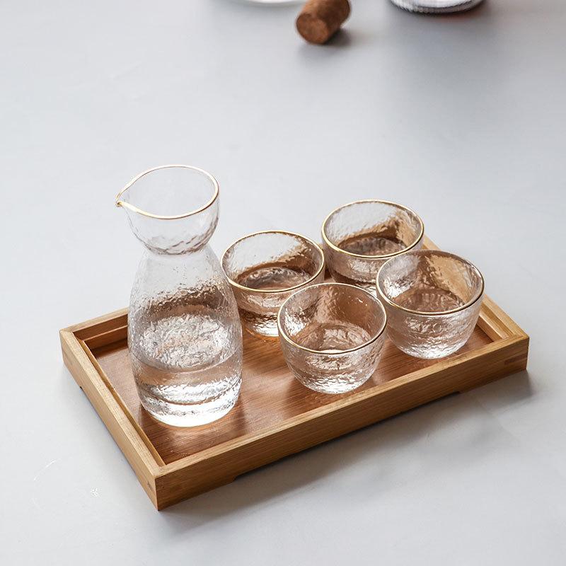 Japoński Styl Szklanki do Sake Zestaw Kubków Kreatywne Przezroczyste Kubki do Herbaty Akcesoria do Wina Czajniczek do Sake Kubek Wino Whisky Zestaw Kieliszków Shot Nowy