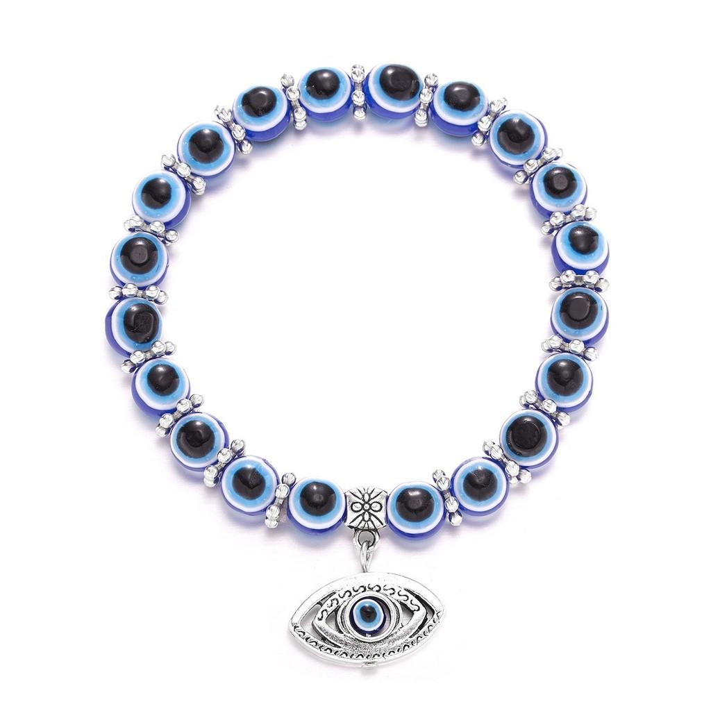 

Blue Eyes Hand Bracelet With Geometric Design And Alloy Resin Material For Women Eyes