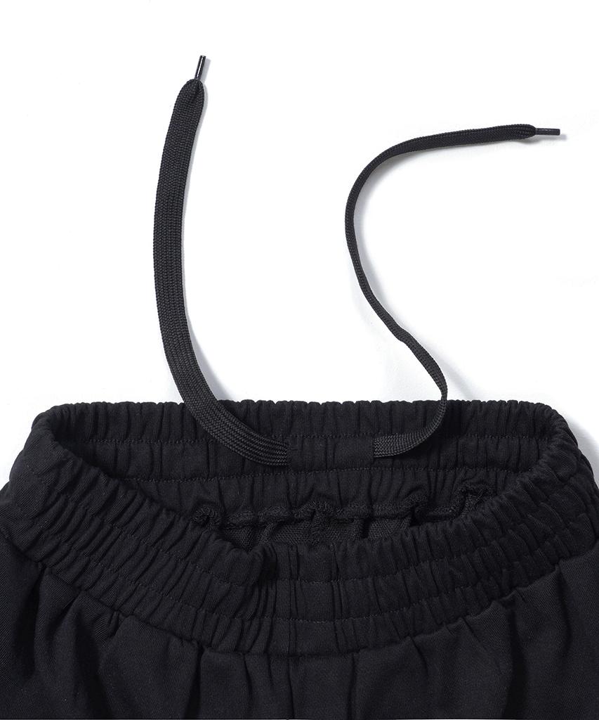 GAKKAI UNIONS Double Pintuck Wide Sweatpants Black