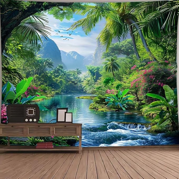 Fendrom Nature Tropical Rainforest Tapestry 75x100