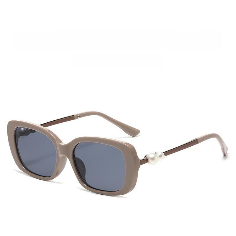 Small Fragrance Celebrity Style Pearl Leg Sunscreen Sunglasses For Fashion Girls