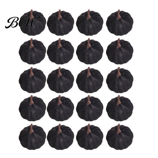 Reusable Halloween Decorations 20 PCS Velvet Pumpkin Decorative Ornaments, Multi-Color Artificial Fall Harvest Decor Tiered Tray for
