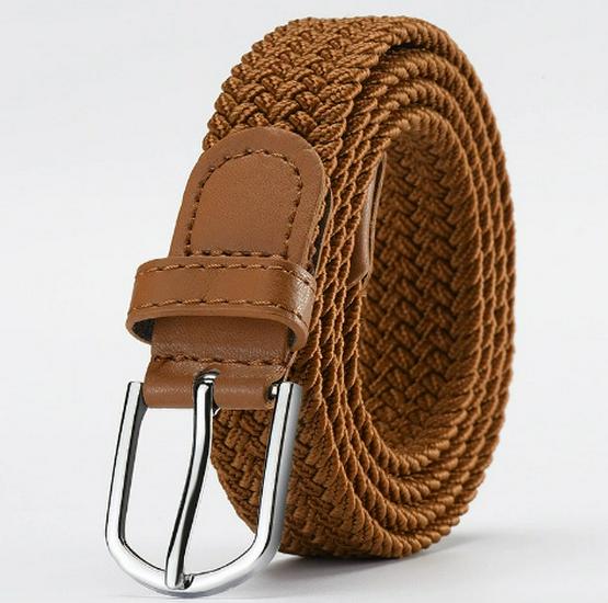 Unisex Elastic Stretch Canvas Belt - Korean Style Versatile Woven Waist Belt for Men and Women