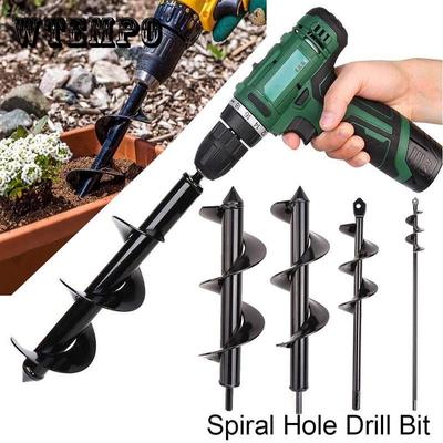 Matkap Kafası Kazma Delik Araçları Bahçe Burgu Matkap Ucu Aracı Spiral Delik Kazıcı Zemin Matkap Toprak Matkabı Tohum Ekimi için Bahçe Çiti Çiçek Ekici