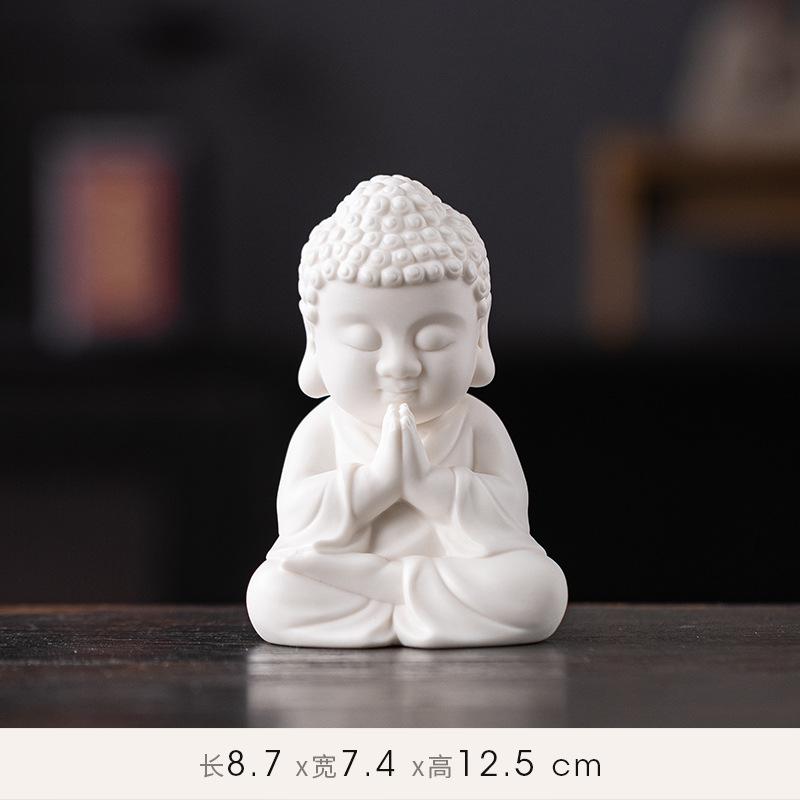 Zen Keramik Tathagata Buddha kleine Dekoration kreativer schöner Tee Buddha Teehaus Ornament Auto Haus Büro FENG SHUI Dekoration