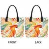  Watercolor Phoenix Pattern Tote Bag Casual Large Capacity Shoulder Handbag for Daily Use
