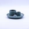 Blue Ceramic Lotus Palo Santo Sage Incense Holder