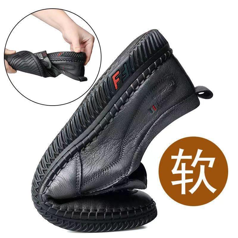Summer new soft leather beanie shoes business men's casual leather shoes men's shoes men's derby shoes