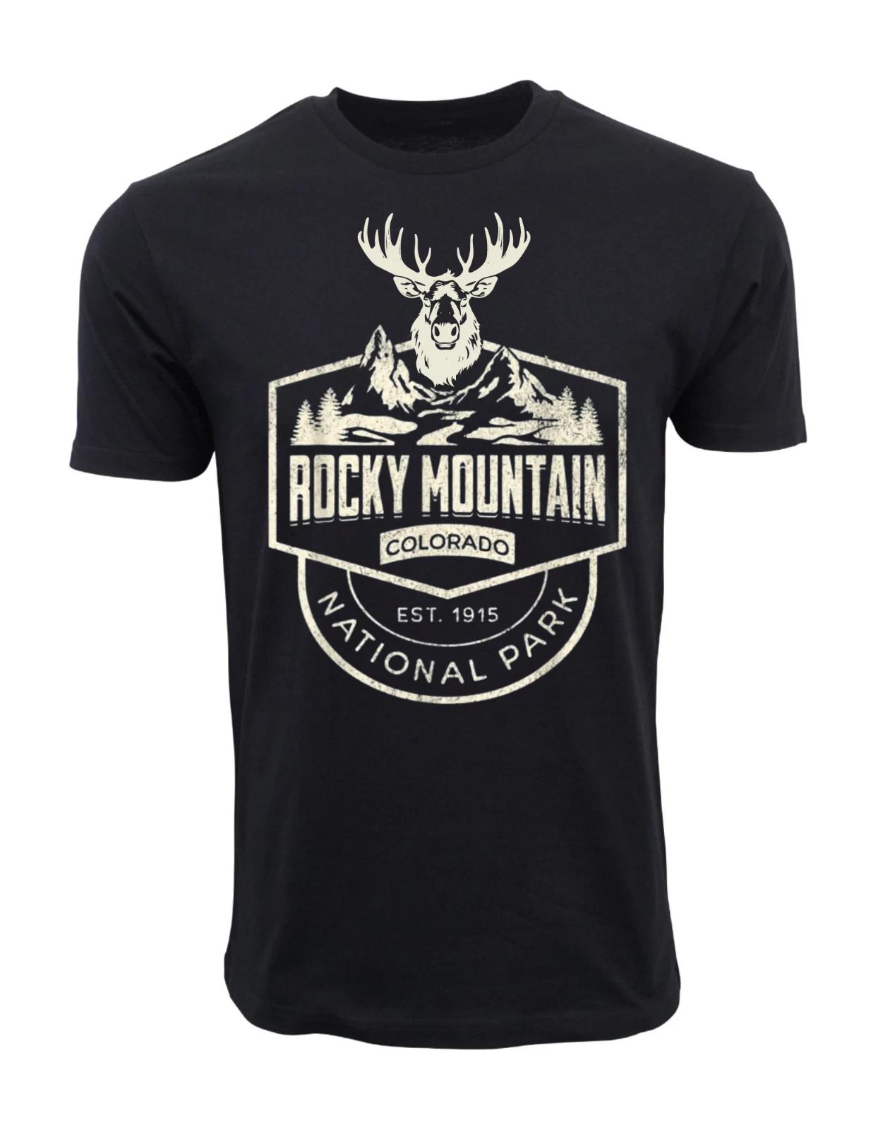 Unisex Adult Casual Music ROCKY MOTAIN NATIONAL PARK T SHIRT T-Shirt XXXXL