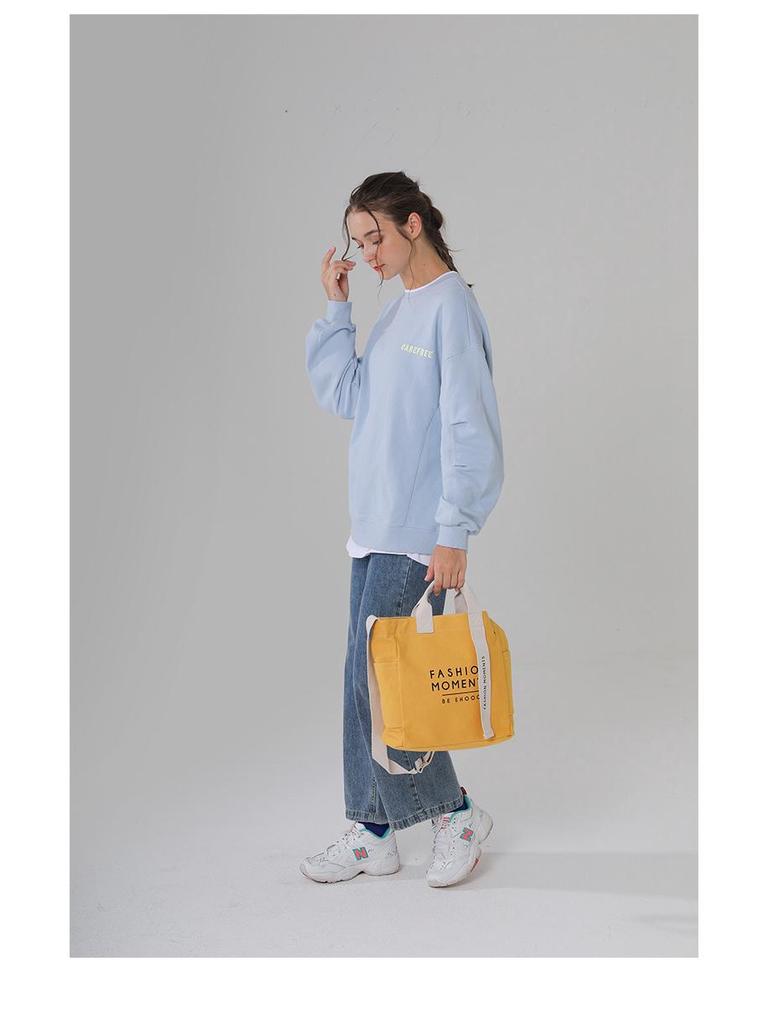 Korean Canvas Messenger Bag for Women - Large Capacity 2025 College Backpack