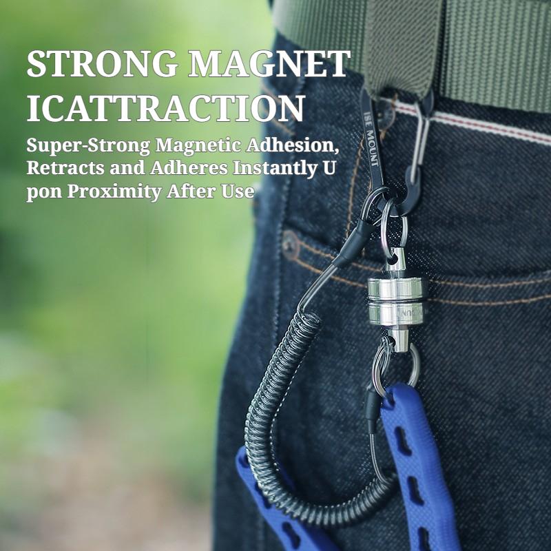 Outdoor Fish-catching Tools: Strong Magnetic Buckle, Stainless Steel Magnetic Buckle, Lanyard, Magnetic Net Release Bracket