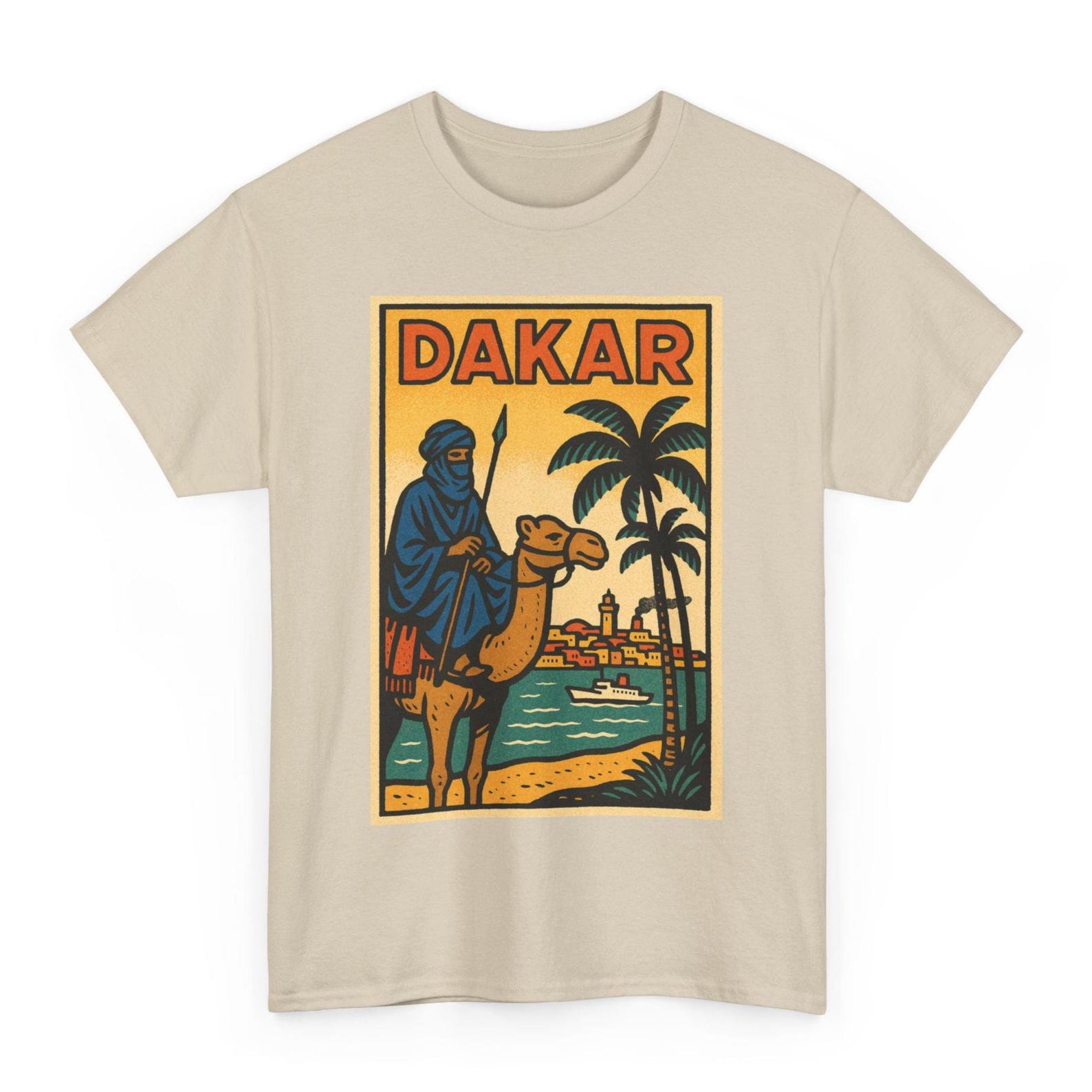 Dakar Senegal T-Shirt: Retro Comic Style, West African Graphic S