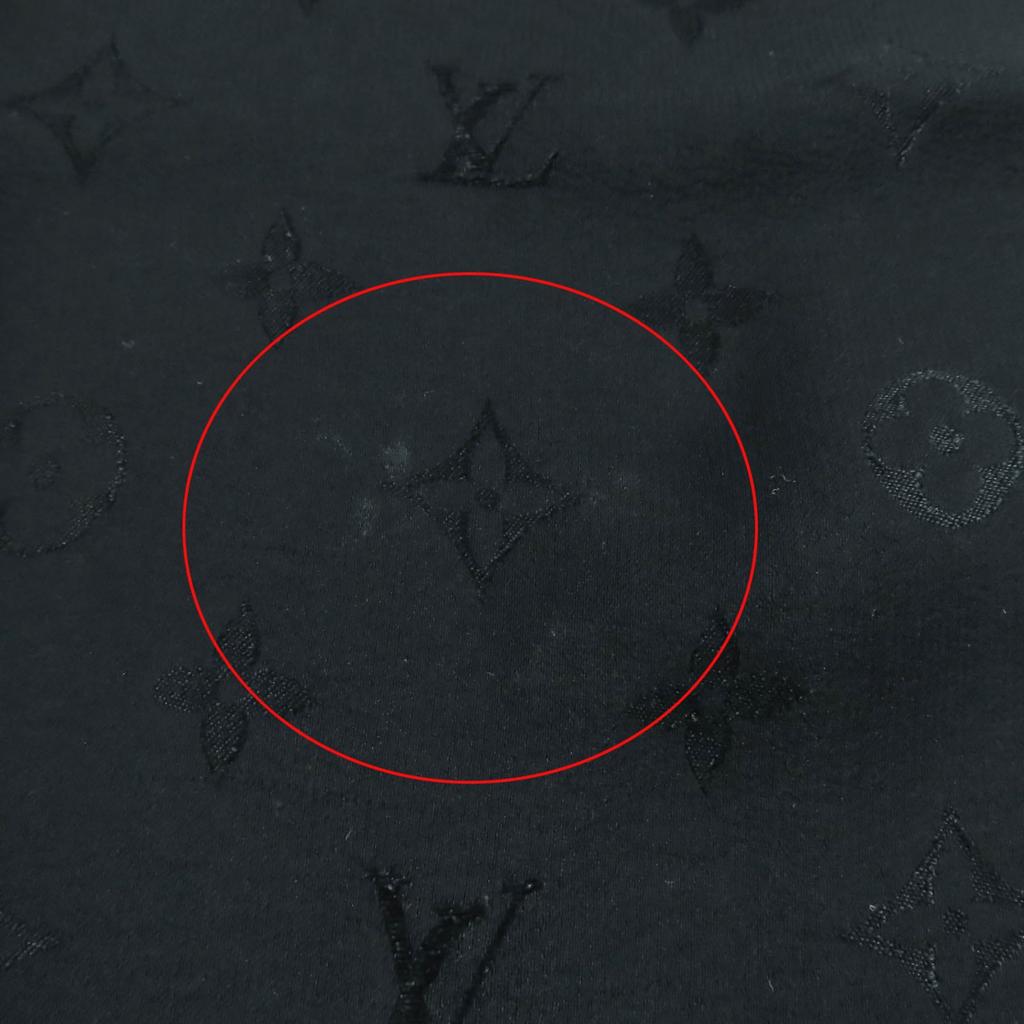 Excellent LOUIS VUITTON Scarf Carré Monaco Logo Monogram Black Silk Women Used