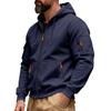 Herren Kapuzen-Arbeitskleidungs-Sweatshirt mit Reißverschluss, gefüttert mit Fleece, lockere Passform, für Pendler, für Herbst und Winter