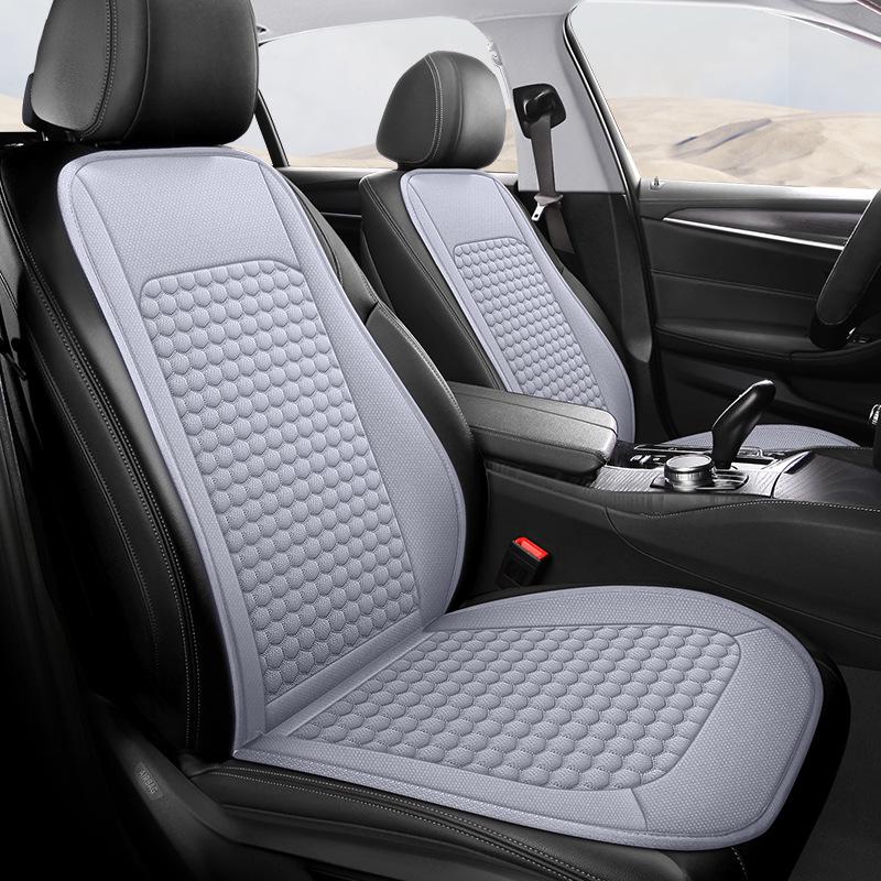 Linen Car Seat Cushion with Backrest for All Seasons