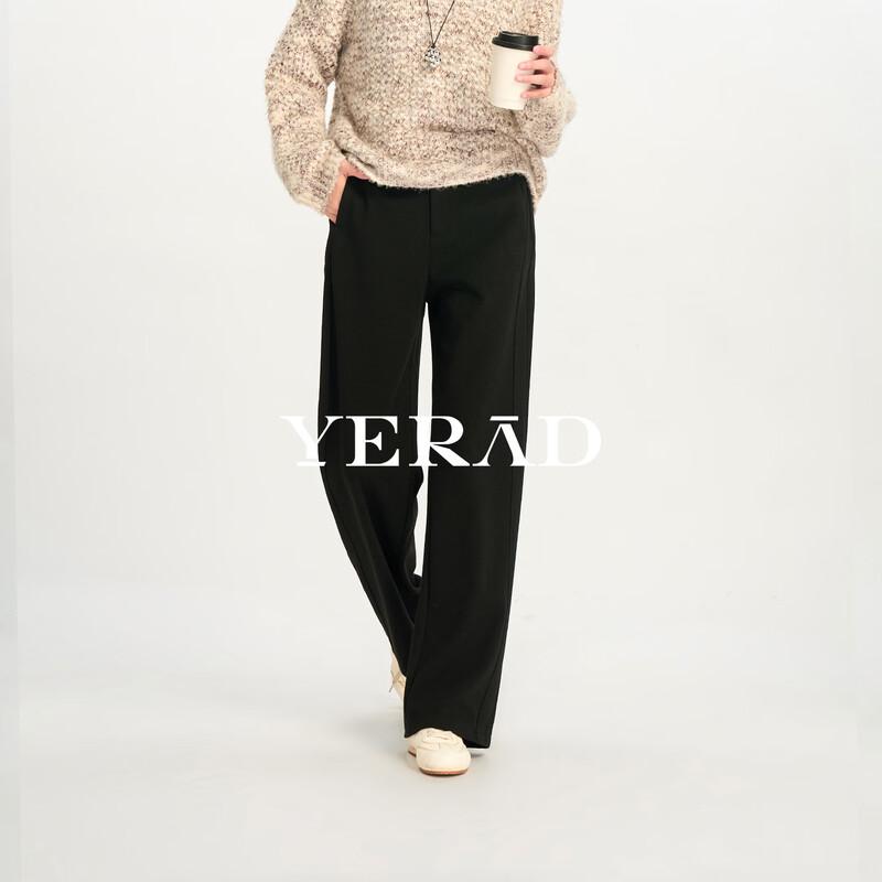 YERAD Women's Fleece-Lined Straight-Leg Wool-Blend Trousers