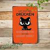 Vintage Metal Cat Sign 20x30cm Rustic Wall Decor for Kitchen Garden Home