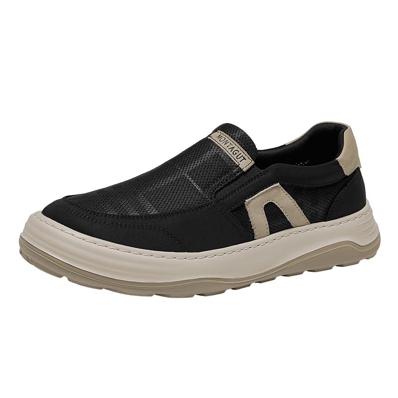 MONTAGUT Men s Summer Breathable Mesh Slip-on Shoes 41