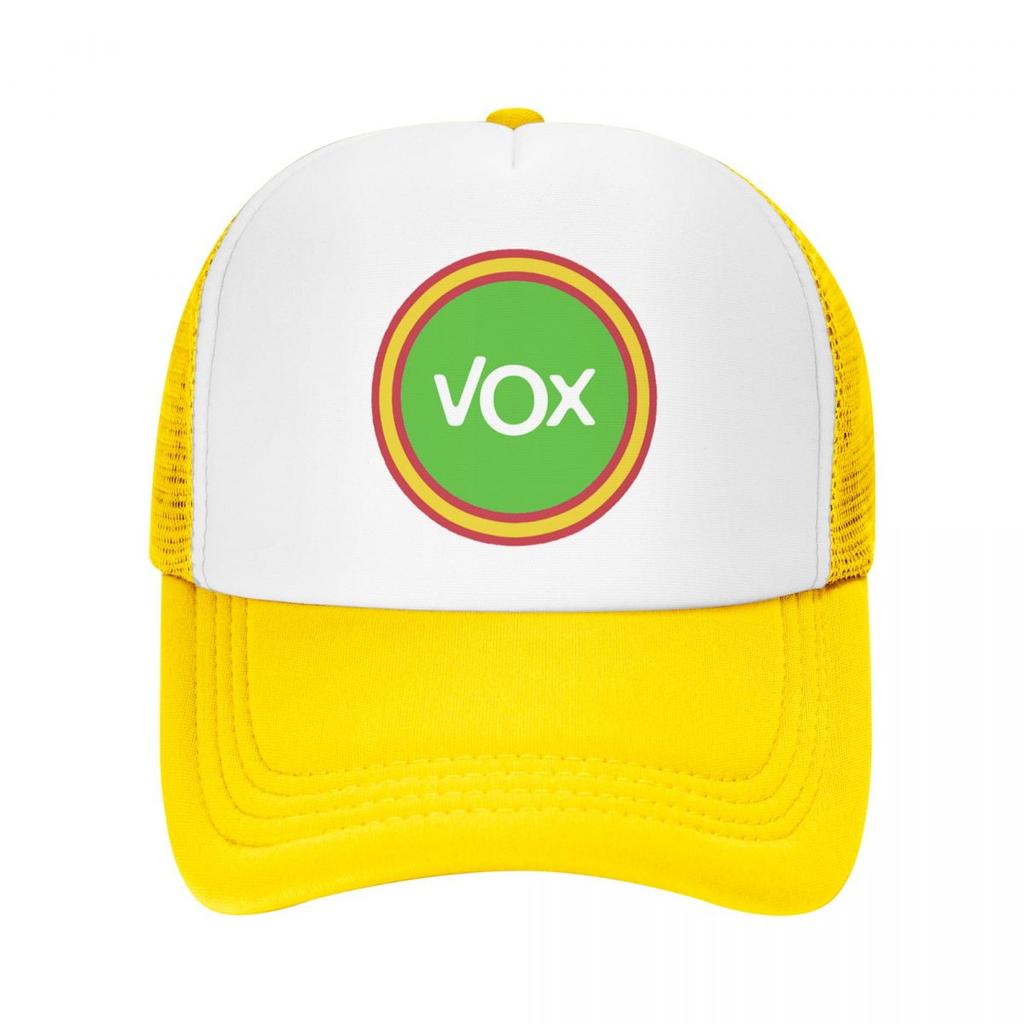 Individuelle Espana Vox Logo Baseballkappe für Unisex Damen Atmungsaktive Spanische Politische Partei Trucker-Kappe Outdoor Snapback Kappen